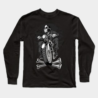 skull biker Long Sleeve T-Shirt